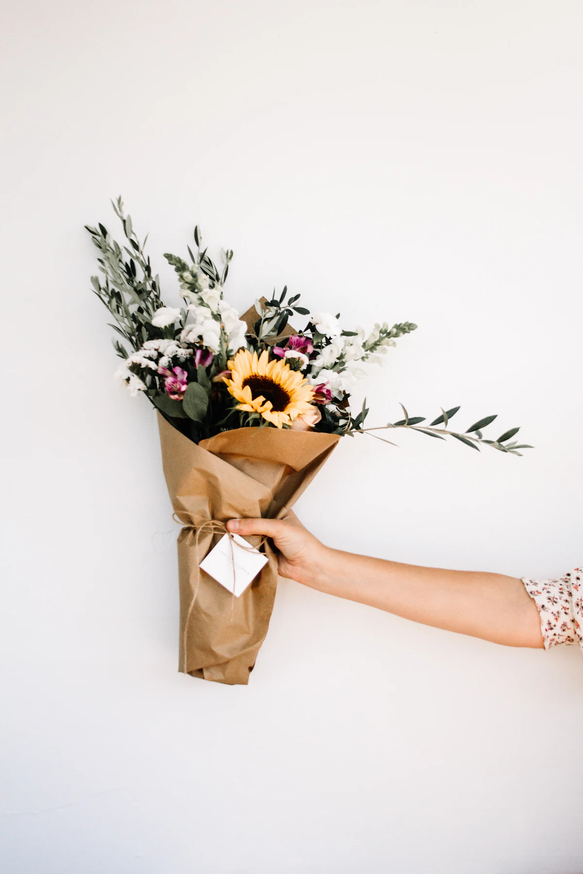 A hand-tied bouquet ready for a celebration